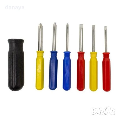 4386 Комплект мини отвертки с накрайник в кутия, снимка 4 - Отвертки - 43816437