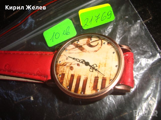 ВИНТИДЖ МУЗИКАНТСКА ОРНАМЕНТИКА КВАРЦОВ ЧАСОВНИК РАБОТЕЩ 21769, снимка 3 - Дамски - 32925673