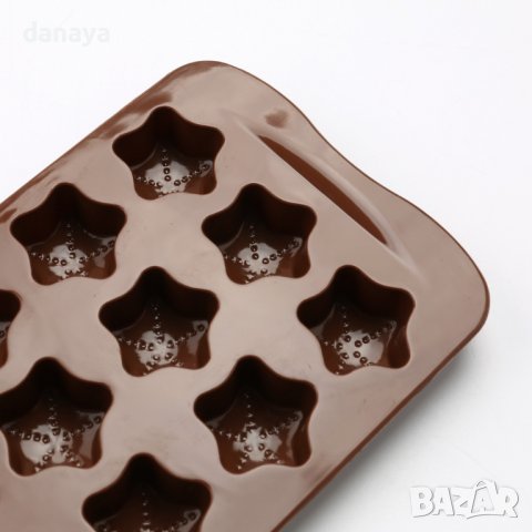 3511 Силиконова форма за бонбони и лед Звезди, снимка 3 - Форми - 39443765