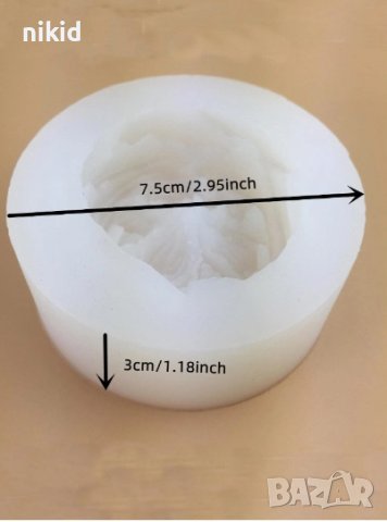 Голямо цвете тип роза божур силиконов молд форма фондан, гипс смола свещ гипс шоколад декор украса, снимка 4 - Корсети, бюстиета, топове - 43915015