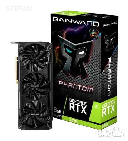 Видеокарта Gainward RTX 3070 Phantom, снимка 5 - Видеокарти - 52335794