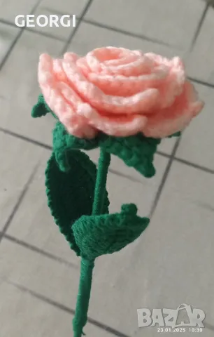 Роза амигоруми