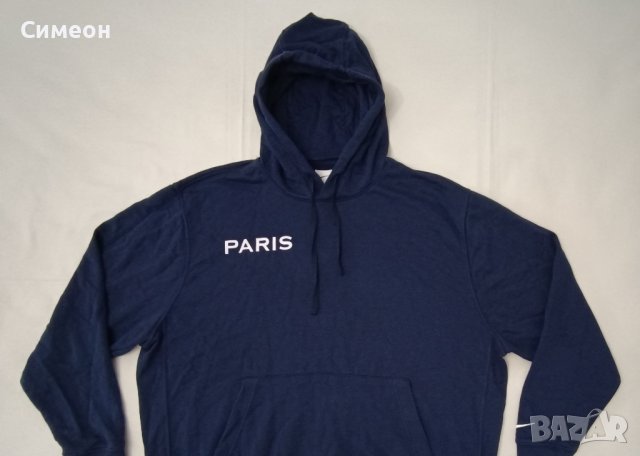 Nike PSG Paris Saint-Germain Hoodie оригинално горнище 2XL Найк памук, снимка 2 - Спортни дрехи, екипи - 43280620