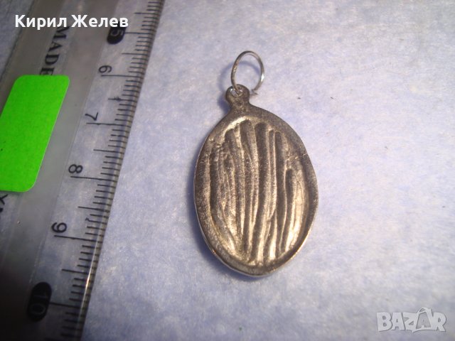 КРАСИВА ПОСРЕБРЕНА РЕЛЕФНА НАГРЪДНА МЕТАЛНА ИКОНКА 27944, снимка 2 - Колиета, медальони, синджири - 37096699