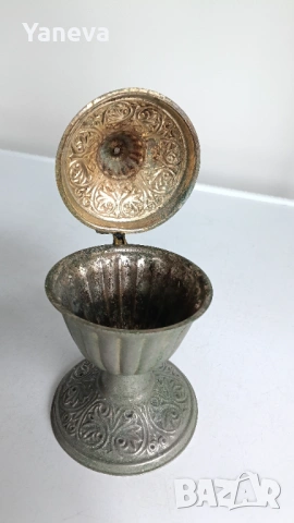 Старинно бронзово кадило, тамянник . , снимка 6 - Антикварни и старинни предмети - 53344373