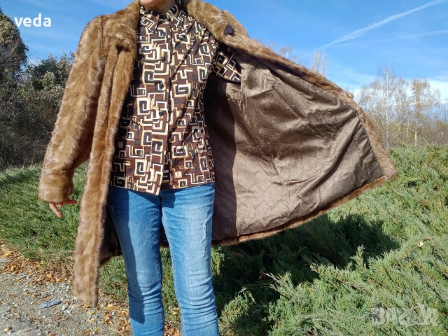 Луксозно кожено палто от норка модел перелина размер М/L, снимка 3 - Палта, манта - 53095495