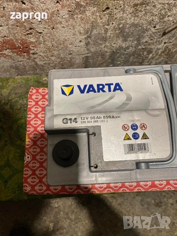 Почти чисто нов акумулатор Варта/Varta Silver AGM/АГМ 95ам/ч 850 А с гаранция , снимка 5 - Части - 43766794