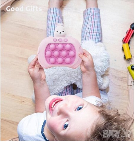 Игра POP IT със светлина и звук за памет и концентрация, Розово Зайче, снимка 6 - Образователни игри - 43667354