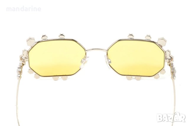 SWAROVSKI 🍊 Дамски метални слънчеви очила "GOLD & YELLOW BIG CRYSTALS" нови с кутия, снимка 8 - Слънчеви и диоптрични очила - 40850022