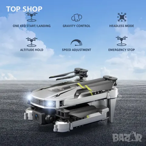 Мини дрон TOPRCBOXS S2 с 1080P HD камера и две батерии, снимка 7 - Дронове и аксесоари - 49105198