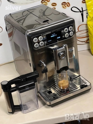 Кафемашина кафе автомат Saeco Exprelia evo с гаранция, снимка 3 - Кафемашини - 51863447