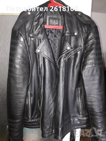 Кожено яке, снимка 5 - Якета - 53094427
