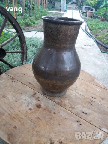 Медна кана -ваза ръчна израбатка, снимка 6 - Колекции - 33412688