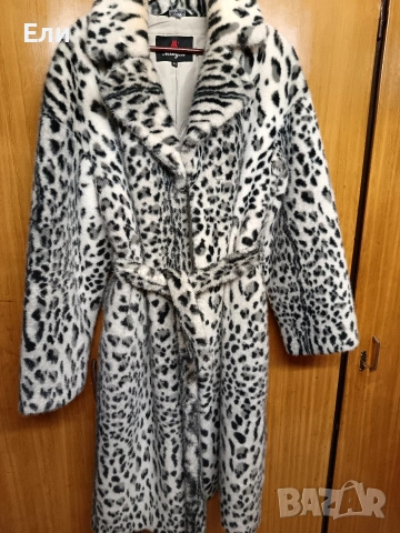 Палто леопардов десен, снимка 2 - Палта, манта - 53267883