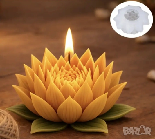 Молд цвете лотос, снимка 2 - Форми - 53493819