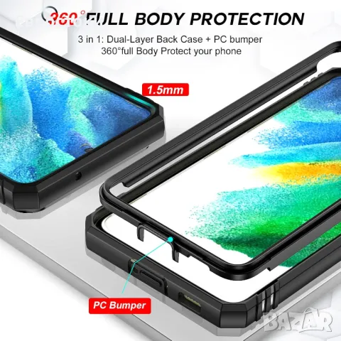 Калъф LeYi за Samsung S21-FE 5G/ Galaxy S21 FE с плъзгащ се капак, снимка 2 - Калъфи, кейсове - 49831935