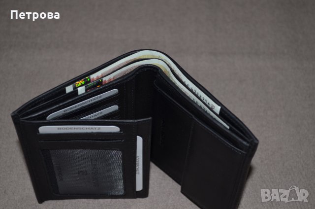Bodenschatz Sierra BZ 8-460 SE черен вертикален портфейл до 11 карти, снимка 6 - Портфейли, портмонета - 32742975