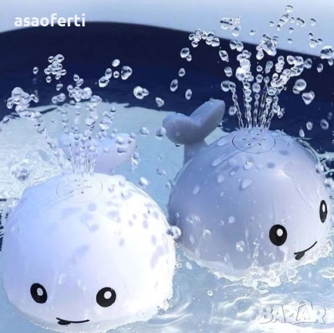 🐳 Детска Играчка за Баня „Кит“ – Пръска Вода, LED Светлини и Сензор за Включване, снимка 4 - За банята - 52646601