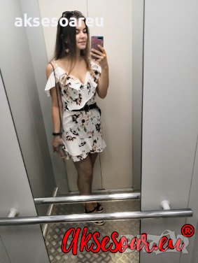 Дамска секси рокля с презрамки без ръкави с V-образно деколте облекло пролет лято рокли жени мини къ, снимка 15 - Рокли - 37660896