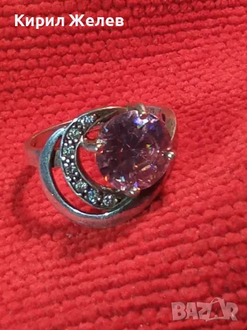 РАЗКОШЕН АЖУРЕН СКЪПОЦЕНЕН СРЕБЪРЕН ПРЪСТЕН СРЕБРО 925 с ЮВЕЛИРНО ФАСЕТИРАН АМЕТИСТ и ЦИРКОНИ 47517, снимка 16 - Пръстени - 49248041