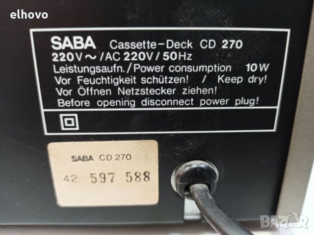 Дек SABA CD 270 -1, снимка 10 - Декове - 33080775