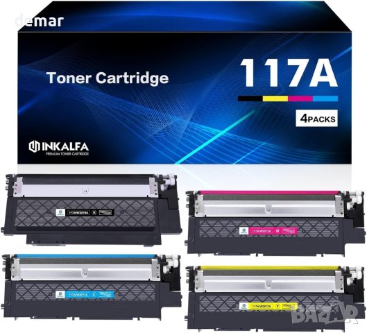 4 броя 117A тонер касети за смяна на HP 117A, снимка 1 - Консумативи за принтери - 43585323