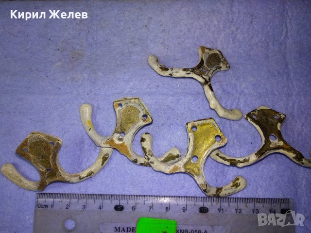 ЛОТ ПЕТ СТАРИ ВИНТИДЖ МОДЕЛ БРОНЗОВИ ЗАКАЧАЛКИ За ПОРТМАНТО 41296, снимка 2 - Антикварни и старинни предмети - 43805219