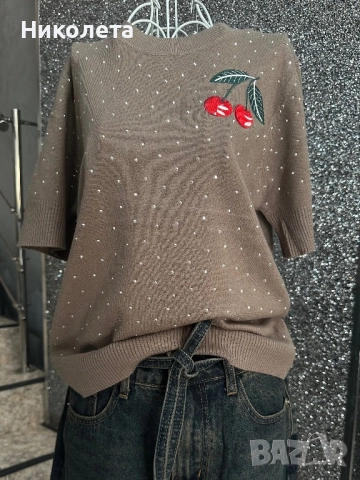 Блуза фино плетиво 4 цвята, снимка 2 - Блузи с дълъг ръкав и пуловери - 51605755