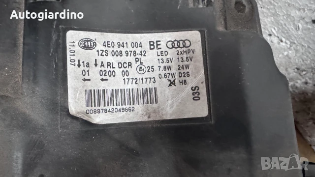 Оригинални Фарове зa Audi A8/S8 - 4E0941004 / 1ZS008978-42, снимка 2 - Части - 51207764