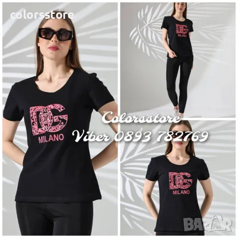 Дамска Черна тениска D&G-VL57y