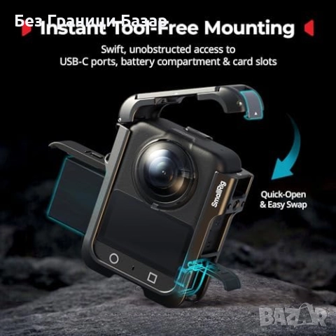 Нова Ултралека клетка за DJI Osmo 360 със студена обувка и 1/4'' резба, снимка 8 - Чанти, стативи, аксесоари - 51920269