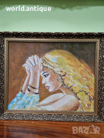 Прекрасна авторска българска картина масло върху платно , снимка 2 - Картини - 53285081