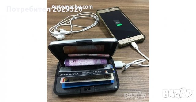 Портфейл с външна батерия за телефон/Портмоне - батерия Power bank 2600 mAh 