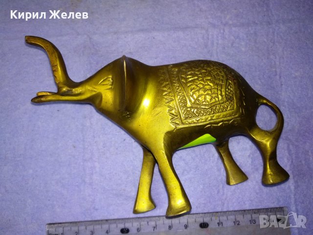 СИМПАТИЧНА КЪСМЕТЛИЙСКА ДЕКОРАТИВНА ОРНАМЕНТИРАНА МЕСИНГОВА ФИГУРКА СЛОНЧЕ 42696, снимка 15 - Статуетки - 43876664