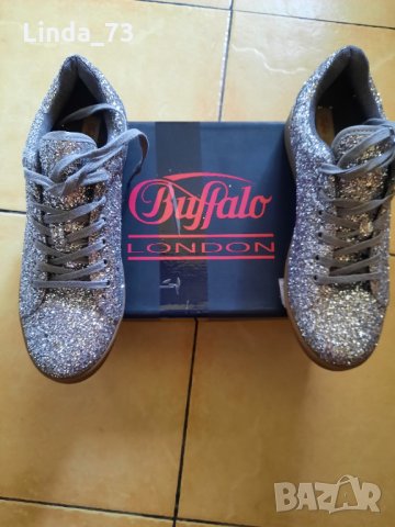 Дам.обувки/маратонки-"BUFFALO"-№40-цвят-сребристи-glitter. Закупени от Италия., снимка 3 - Маратонки - 33633792