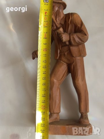 дърворезба старец с лула, снимка 5 - Декорация за дома - 44140498