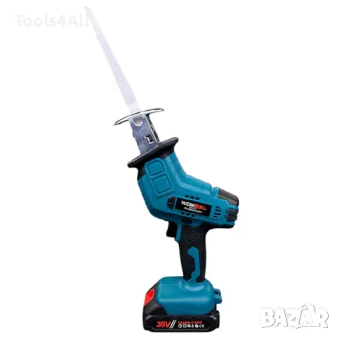 Акумулаторен Саблен трион WerkBull 36V + 3 ножа, снимка 2 - Куфари с инструменти - 49657042