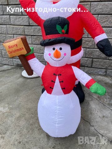 Надуваем светещ снежен човек - 1.20 см височина, снимка 3 - Декорация за дома - 43214524