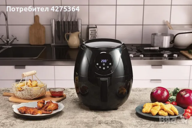 Цифров фритюрник с горещ въздух, 3 литра, 3 в 1, снимка 1