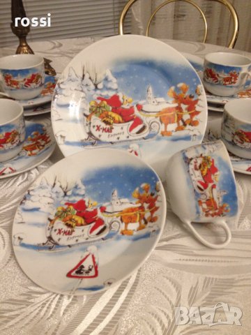 Vintage. Нов. Немски Коледен сервиз за кафе/чай и десерт 18 ел., снимка 2 - Сервизи - 36676658