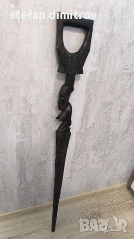 Африканска фигура от тиково дърво , снимка 7 - Антикварни и старинни предмети - 51158034