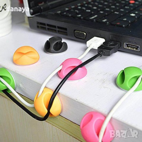 4353 Комплект самозалепващи държачи за кабели, 6 броя