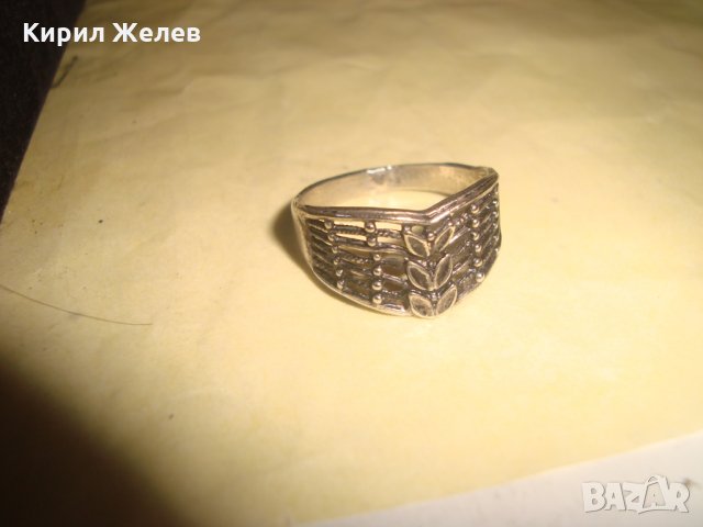 СРЕБРИСТ ВИНТИДЖ ФЛОРАЛЕН ПРЪСТЕН 21637, снимка 5 - Пръстени - 32552596