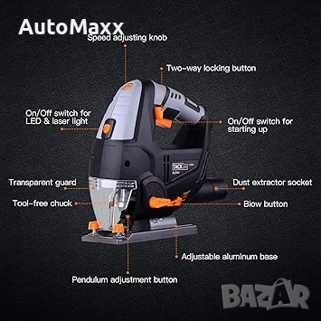 Прободен трион 800W TACKLIFE 43219-49029 , снимка 7 - Бормашини - 52373293