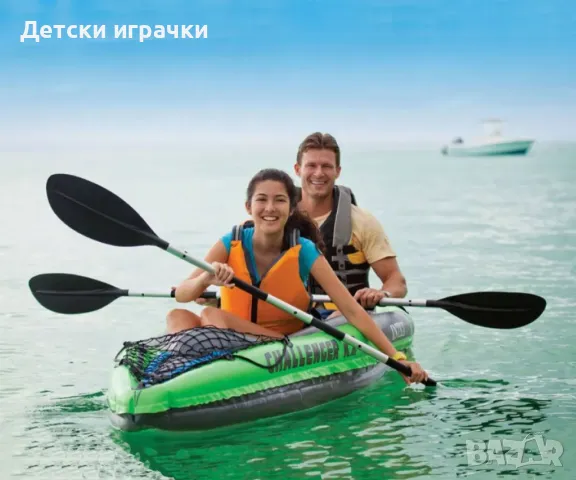 Надуваем каяк с помпа Intex Challenger K2, двуместен, 351х76х38 см, снимка 8 - Водни спортове - 50027748