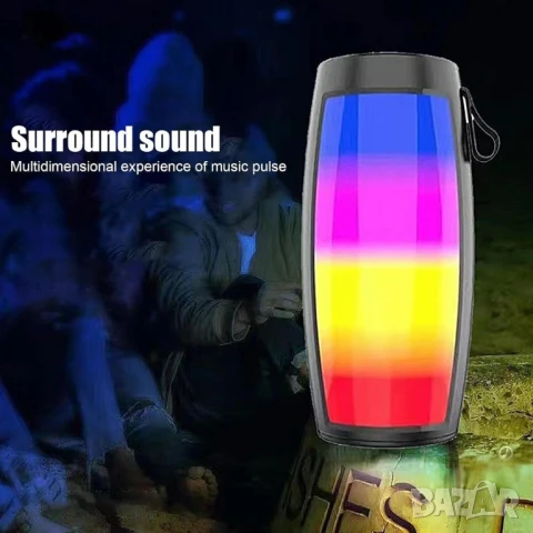 Преносима LED тонколона ZQS1202, Bluetooth, Micro SD, USB, FM радио, LED светлина, снимка 9 - Тонколони - 50803593