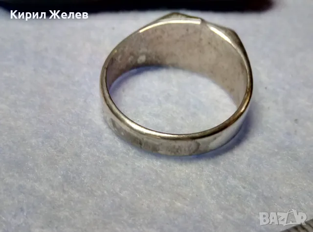 ЕМАЙЛИРАН ТУРСКИ РЕТРО СТИЛ ПРЪСТЕН от БЛАГОРОДНА НЕРЪЖДАЕМА СТОМАНА със СУЛТАНСКА ТУГРА 34834, снимка 4 - Пръстени - 49345051