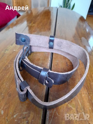 Стара кожена ремъчка,ремък за пушка #3, снимка 5 - Други ценни предмети - 32921972