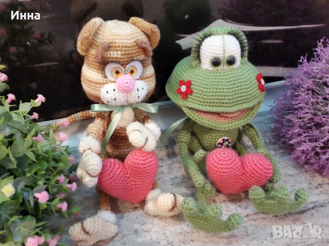 Котенце Мурзилка, Плетена играчка, Ръчно изработена, Перфектен подарък, снимка 12 - Плюшени играчки - 39335358