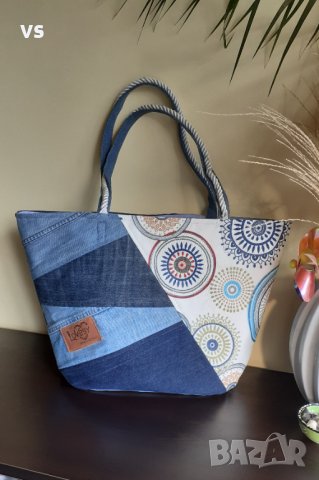 Дънкови цветни чанти LoVesy, снимка 4 - Чанти - 44139018